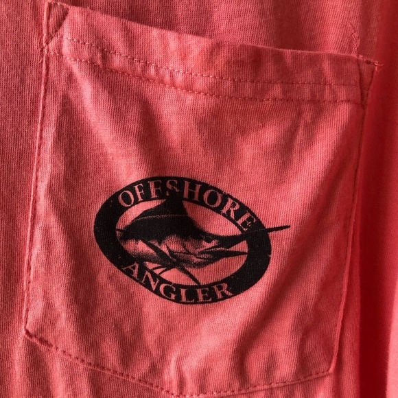 WORLD WIDE SPORTSMAN OFFSHORE ANGLER FISHING T-SHIRT CORAL COLOR XL - Picture 4 of 6